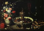 PEETERS, Clara bord med blomvas och torkad frukt